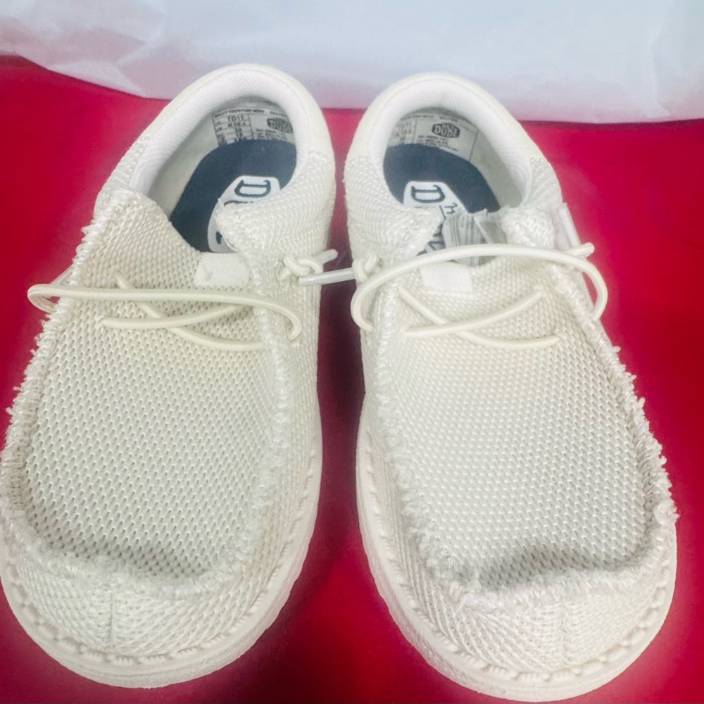 Hey Dude Kids Moccasins in Cream